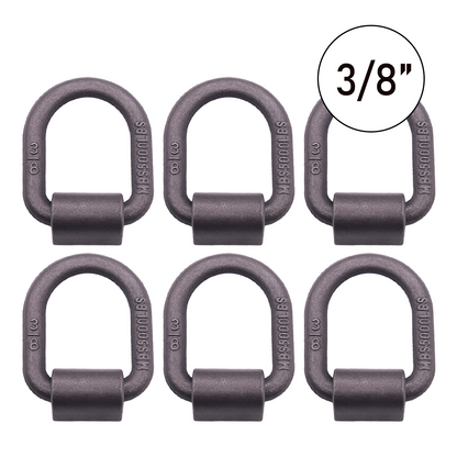 Heavy Duty 3/8" Weld-On Forged Lashing D-Ring with Mounting Bracket, 5,000lbs Breaking Strength