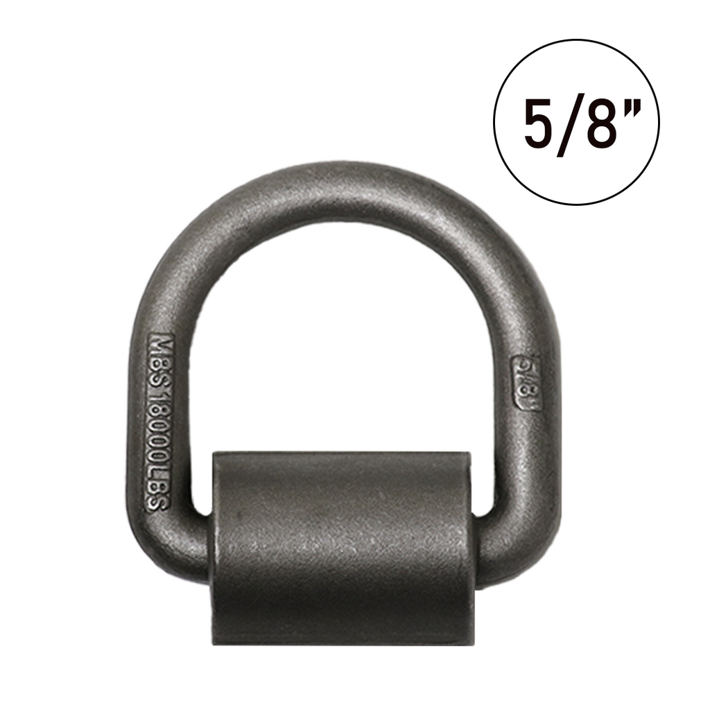 Heavy Duty 5/8" Weld-On Forged Lashing D-Ring with Mounting Bracket