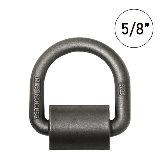 Heavy Duty 5/8" Weld-On Forged Lashing D-Ring with Mounting Bracket