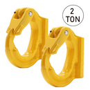 Heavy-Duty 2-Ton Weld-On Forged Anchor Hooks with Safety Latch - G80 Construction-11