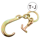 Dual Duty Tow Hook Cluster: 5400lb Capacity, J & T Hooks-1