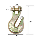 Heavy-Duty 1/4" Forged Clevis Grab Hooks - 14,400 lbs. Breaking Strength-3