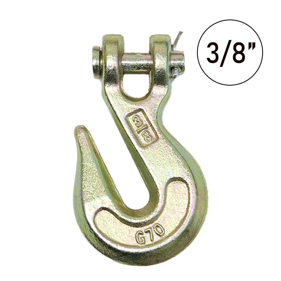 Heavy-Duty 3/8" Forged Clevis Grab Hooks - 30,000 lbs. Breaking Strength