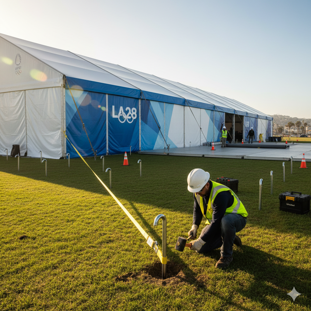 3.6" Heavy-Duty Steel J-Pin Ground Anchor: High-Tensile Steel Perimeter & Tent Stake