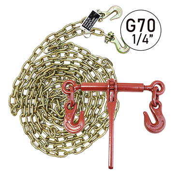 1/4" x 20' Grade 70 Transport Chain and Binder Kit