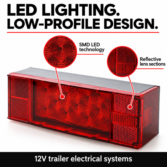 12V LED Low Profile Trailer Tail Light Kit – Driver & Passenger Side