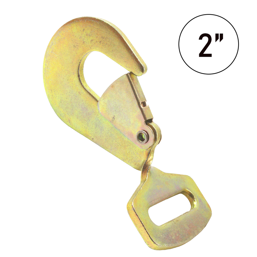 2" Twisted Snap Hook: 10,000 lb. Pro-Grade Tie-Down Security in Yellow Chrome