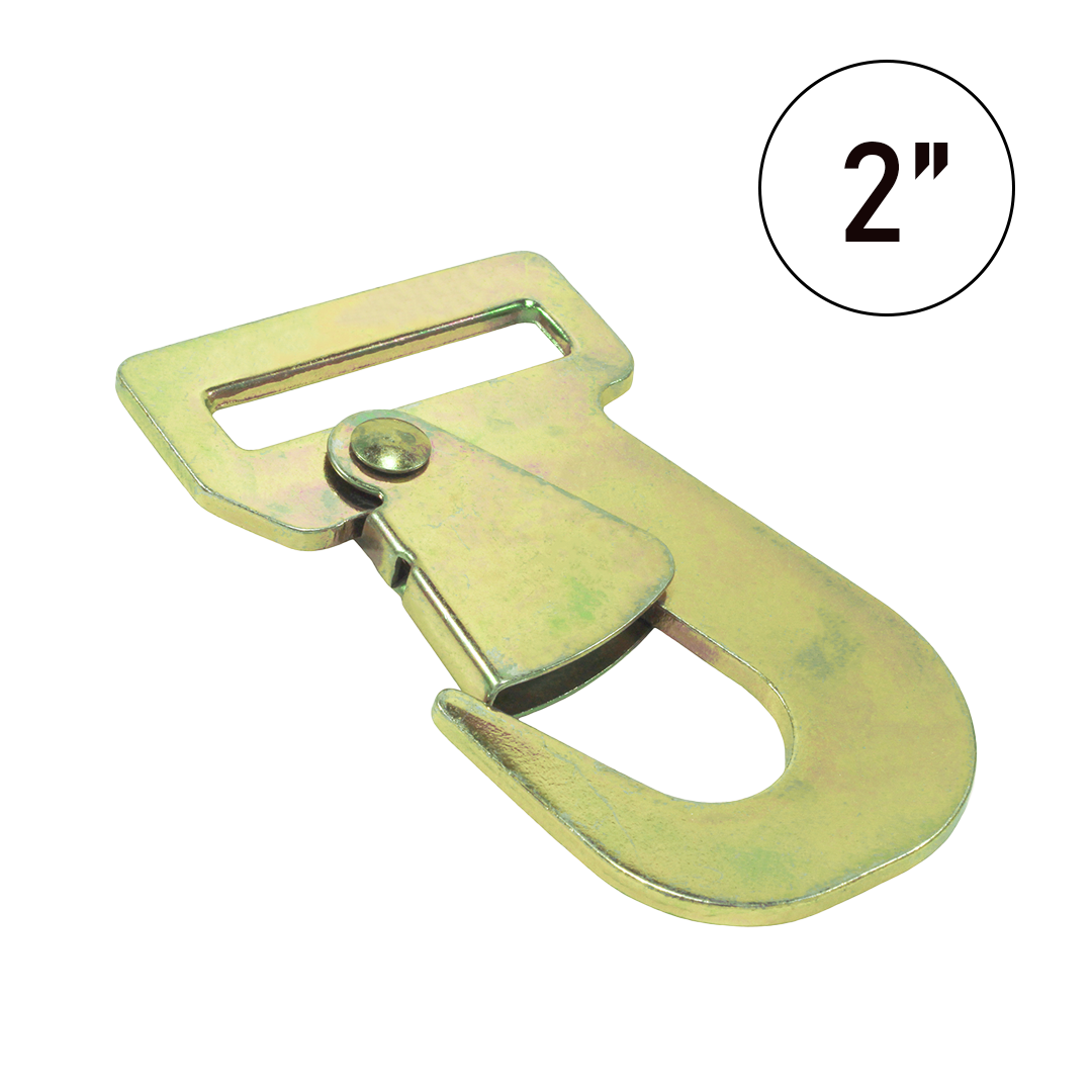 2" Slim Profile Snap Hook with Safety Latch - 5,000 lb Breaking Strength
