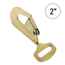 2" Twisted Snap Hook: 5,000 lb. Pro-Grade Tie-Down Security in Yellow Chrome-1