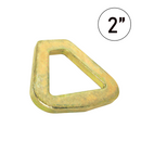 Heavy Duty 2" Delta Ring - 10,000 lbs Breaking Strength, Yellow Chrome - Lasso Strap Towing, Recovery-1