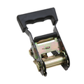 1.5 Inch 4,400 Pounds Wide Rubber Handle Ratchet Buckle in Black