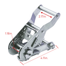 Wide Handle Stainless Steel 1" Ratchet Buckle - 3,300 lbs. Breaking Strength-3