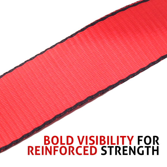 Heavy Duty Pro Lasso Strap with Black D Rings - Towing, Recovery, Tie-Down