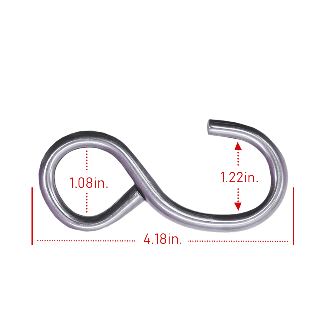 Stainless Steel 1" S Hooks - 770 lbs. Breaking Strength