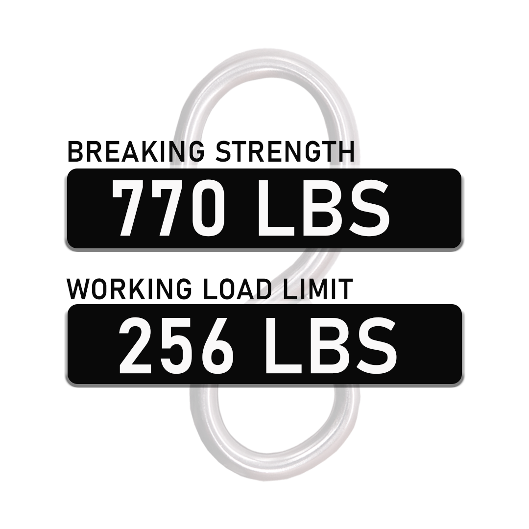 Stainless Steel 1" S Hooks - 770 lbs. Breaking Strength