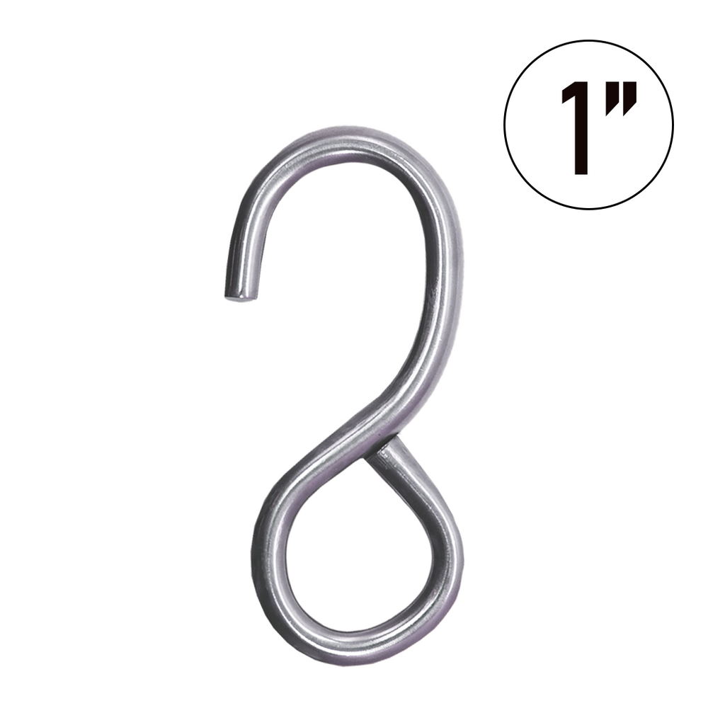 Stainless Steel 1" S Hooks - 770 lbs. Breaking Strength