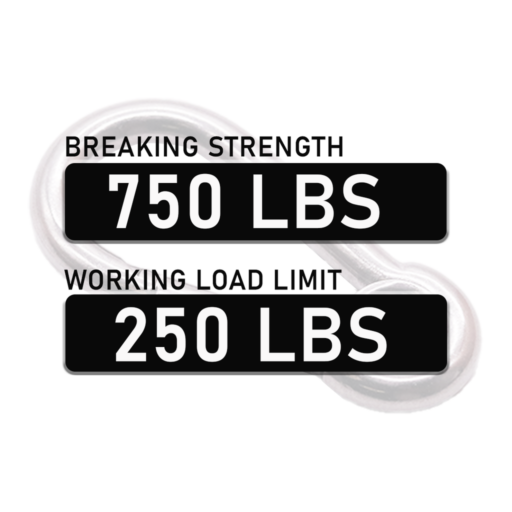Stainless Steel 1" Carabiner Snap Hooks - 750 lbs. Breaking Strength