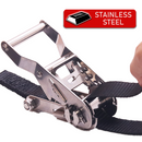 1" x 20' Endless Stainless Steel Ratchet Strap - 3,300 lbs. Breaking Strength-3