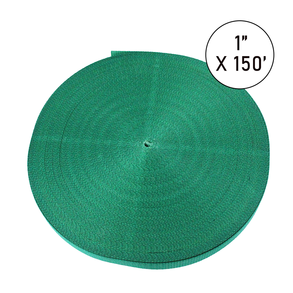 Boxer Pro 1" x 2,000lb Shock-Absorbing Nylon Webbing Roll (300ft, Multi-Color) | Kayak Tie-Downs, Cargo Straps & More!