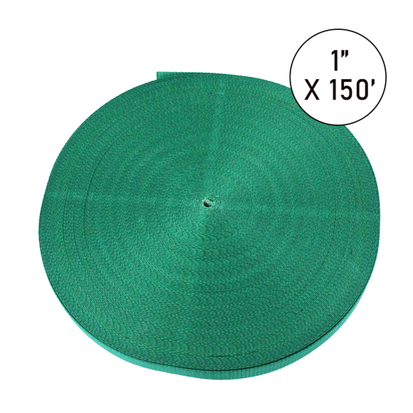 Boxer Pro 1" x 2,000lb Shock-Absorbing Nylon Webbing Roll (150ft, Multi-Color) | Kayak Tie-Downs, Cargo Straps & More!