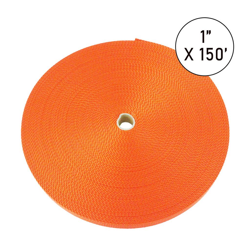 Boxer Pro 1" x 2,000lb Shock-Absorbing Nylon Webbing Roll (300ft, Multi-Color) | Kayak Tie-Downs, Cargo Straps & More!