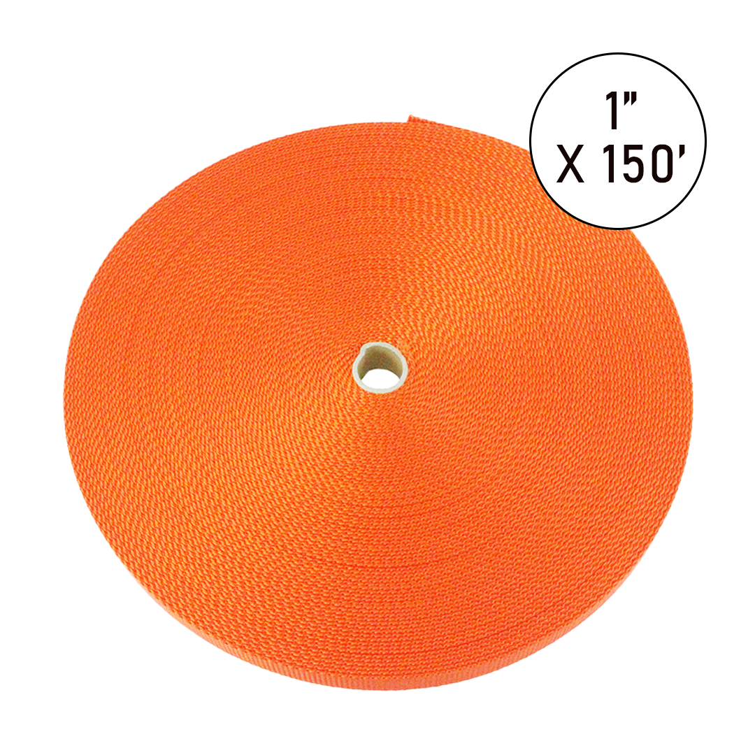 Boxer Pro 1" x 2,000lb Shock-Absorbing Nylon Webbing Roll (300ft, Multi-Color) | Kayak Tie-Downs, Cargo Straps & More!