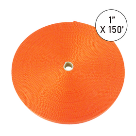 Buy orange Boxer Pro 1" x 2,000lb Shock-Absorbing Nylon Webbing Roll (150ft, Multi-Color) | Kayak Tie-Downs, Cargo Straps &amp; More!