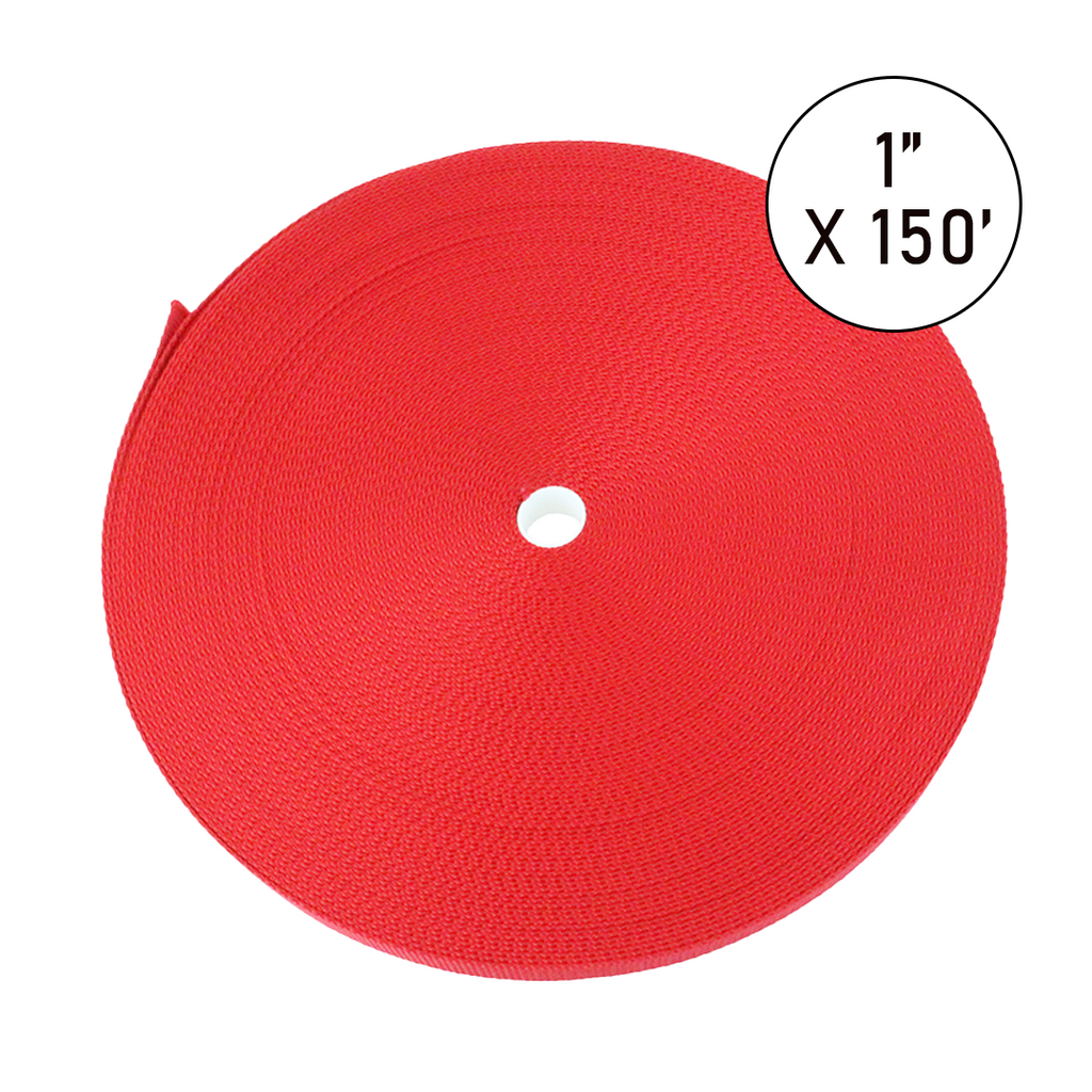 Boxer Pro 1" x 2,000lb Shock-Absorbing Nylon Webbing Roll (300ft, Multi-Color) | Kayak Tie-Downs, Cargo Straps & More!