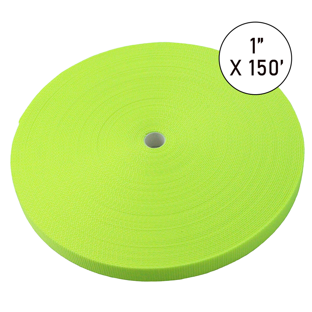 Boxer Pro 1" x 2,000lb Shock-Absorbing Nylon Webbing Roll (300ft, Multi-Color) | Kayak Tie-Downs, Cargo Straps & More!