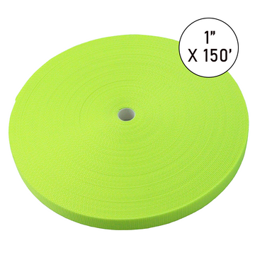 Buy yellow Boxer Pro 1" x 2,000lb Shock-Absorbing Nylon Webbing Roll (150ft, Multi-Color) | Kayak Tie-Downs, Cargo Straps &amp; More!