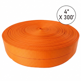 orange 4-inch polyester webbing roll