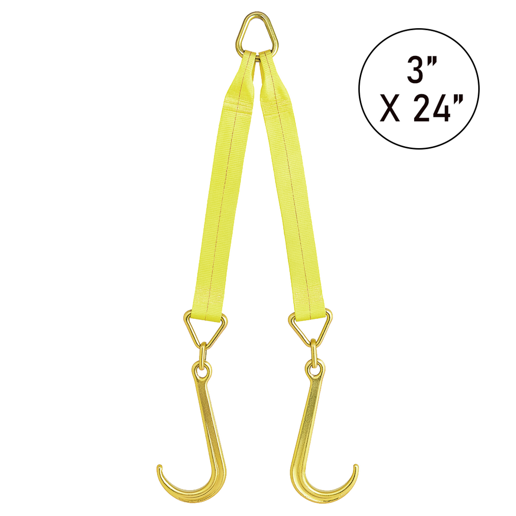 Boxer V-Flex TitanHook Precision V-Bridle Strap with 15" Forged Towing J Hook