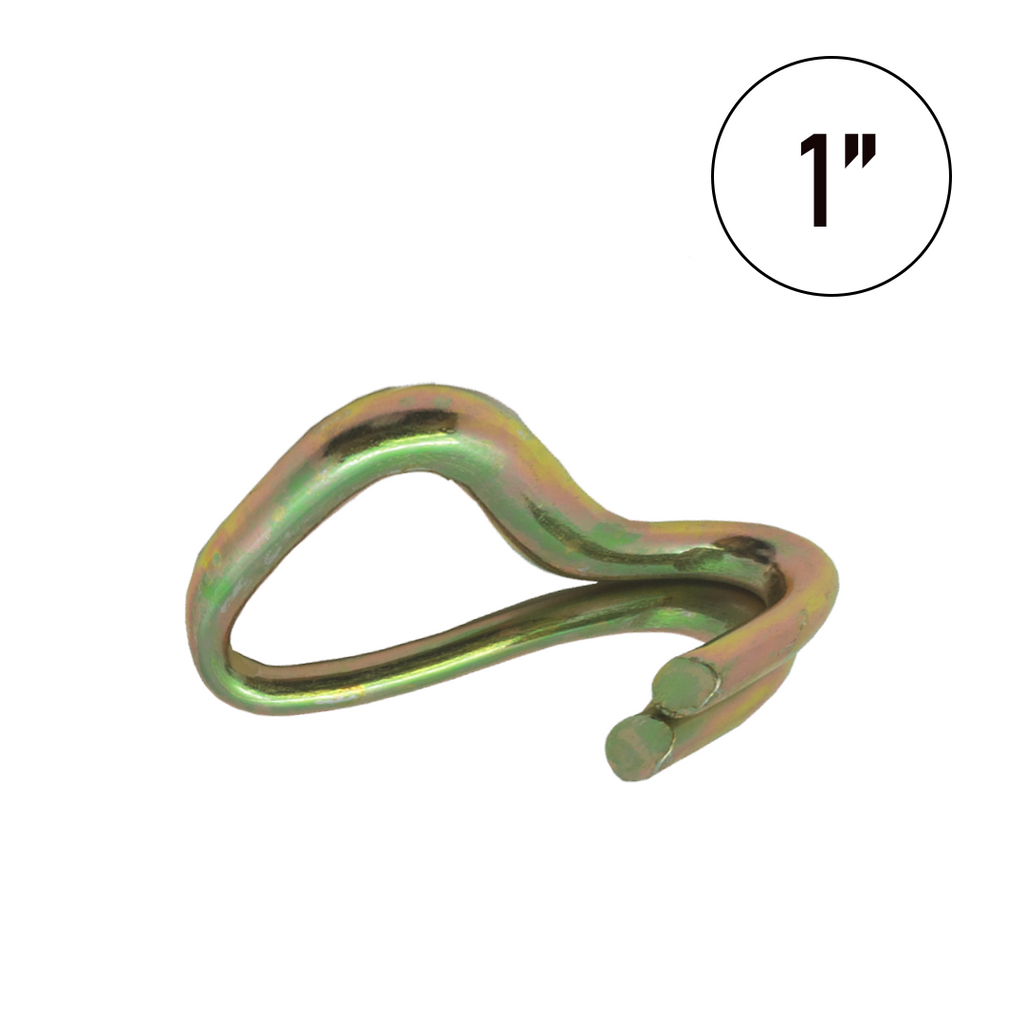 1 Inch Yellow Chrome Twin J Hook - 3300 lb Breaking Strength Double J Hook for Improved Load Security