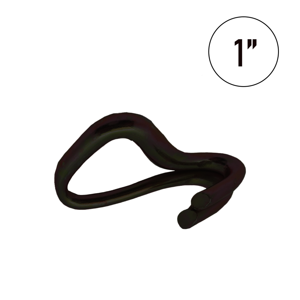 1 Inch Yellow Chrome Twin J Hook - 3300 lb Breaking Strength Double J Hook for Improved Load Security