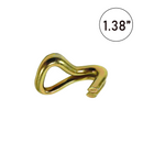1 Inch Yellow Chrome Twin J Hook - 6600 lb Breaking Strength Heavy Duty Tie Down Hook-1