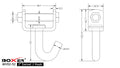 1.5 to 2 Inch Swivel J Hook Ratchet End Attachment