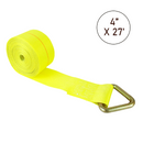 Boxer 4" x 30' USA Assembled Winch Strap - Heavy Duty Delta D-Ring - 20,000 lb Webbing - 16,200 lb BS-1