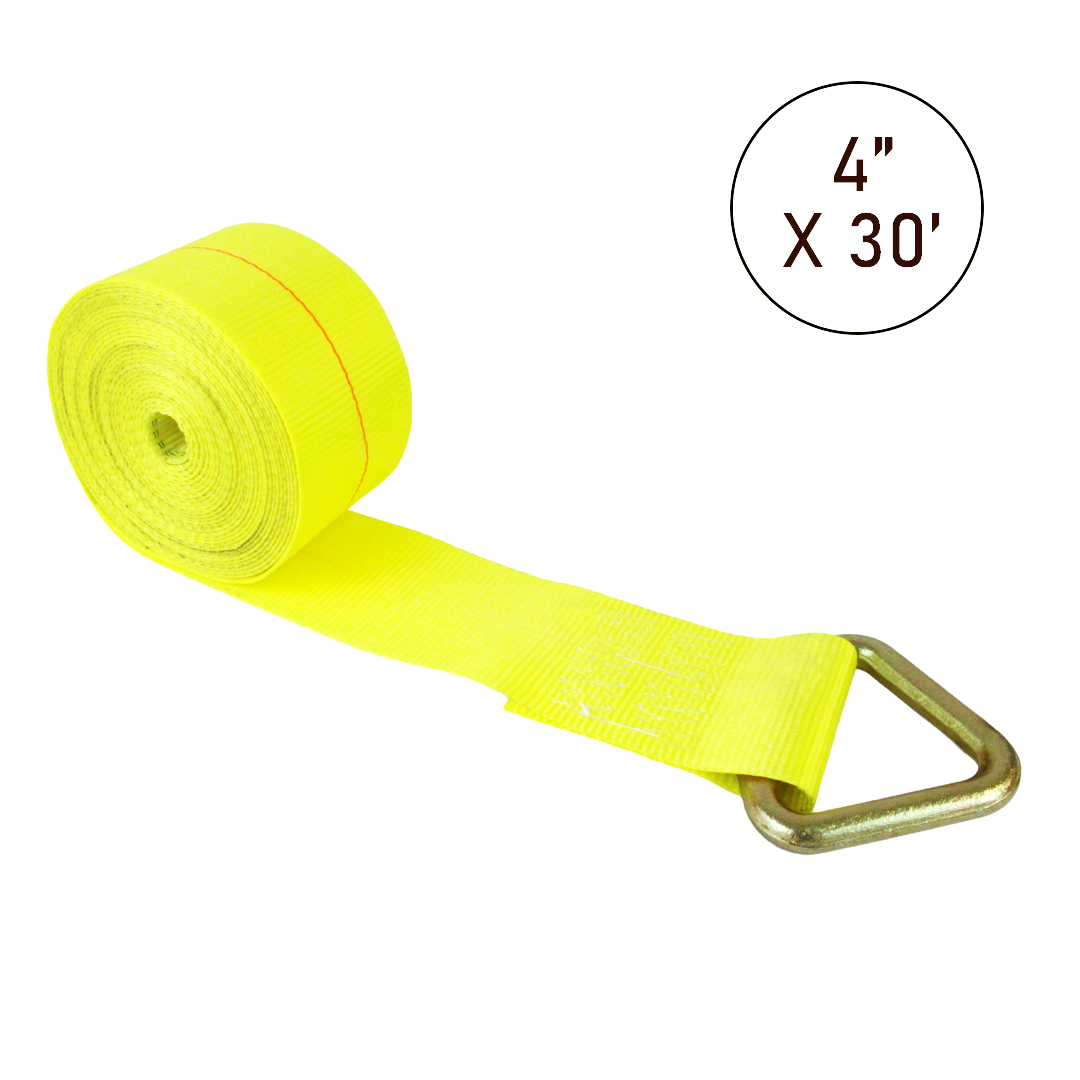 Boxer 4" Winch Strap with D Ring