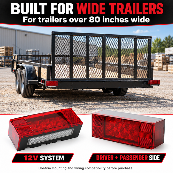 12V LED Low Profile Trailer Tail Light Kit – Driver & Passenger Side