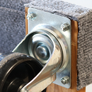 Boxer 18” x 12” Solid Wood Furniture Moving Dolly with 3" Caster Wheels and Gray Carpeted Surface Protection-6