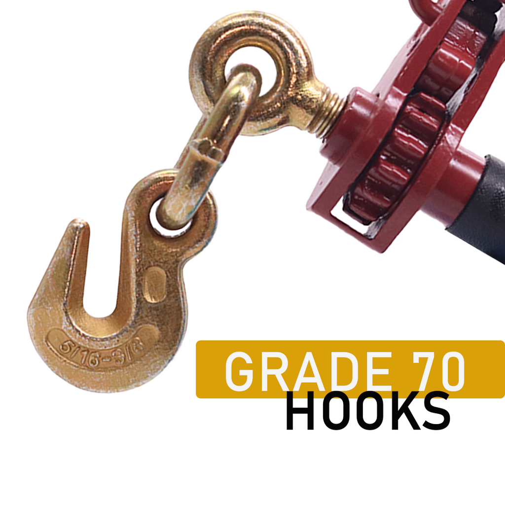 Foldable Ratcheting Load Binder for 5/16" - 3/8" Chain with Ergonomic Handle & 3-Way Directional Mechanism