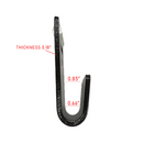 4" Flat Hook with Abrasive Protector - 20,000 lbs. Breaking Strength-3