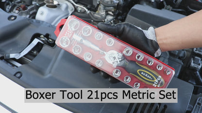 Boxer Signature Series: 72 Gears Pro Dual Function Ratchet Handle Sockets Set