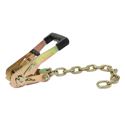 Boxer 2" Ratchet Buckle with 5/16" Grade 70 Chain Extension - 10,000 lbs Breaking Strength