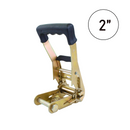 Pro Hauler 2" Long Wide Ratchet Buckle: Heavy-Duty 10,000 lbs Capacity with Ergonomic Rubber Handle-1