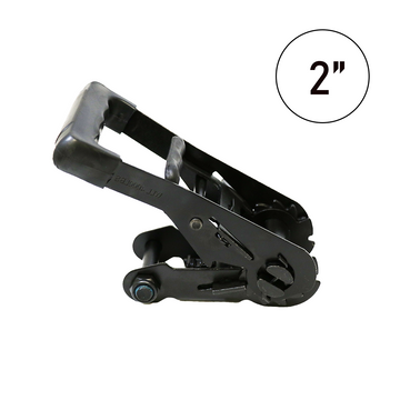 StealthPro 2" Ratchet Buckle: 12,000 lbs Heavy-Duty Capacity with Short Wide Handle and Comfortable Rubber Grip