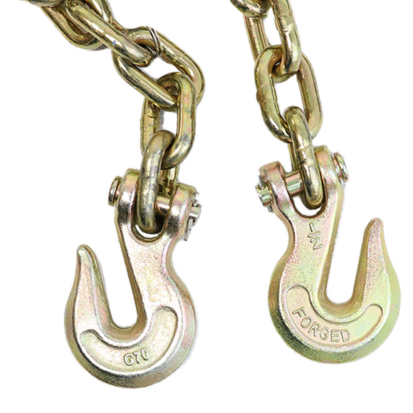 1/4" X 20' Transport Chain w/ Clevis Grab Hook Grade 70