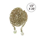 1/2" X 20' Grade 70 Transport Chain with Clevis Grab Hook-1