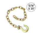 Grade 70 35" Trailer Safety Chain with 5/16" Clevis Hook-1