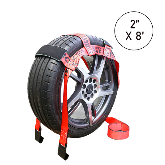 Boxer EliteGrip Pro 2" x 8' Premium Wheel Basket Tire Holder with Flat Hooks and High-Performance Rubber Sleeves